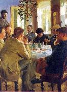 Peter Severin Kroyer The Artists Luncheon Sweden oil painting reproduction